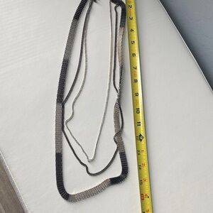 Elegant Black and Silver Layered Necklace